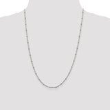 Sterling Silver 2.5mm Singapore w/ Beads Chain-WBC-QFC165-24