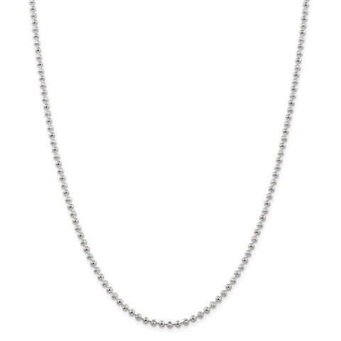 Sterling Silver 3mm Fancy Beaded Chain-WBC-QFC166-20