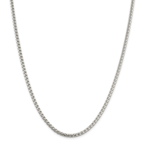 Sterling Silver 3.6mm Round Box Chain-WBC-QFC16-24