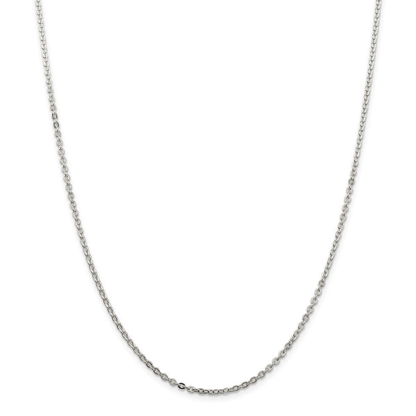 Sterling Silver 2mm Flat Link Cable Chain-WBC-QFC196-20