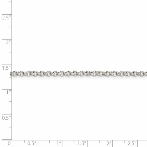 Sterling Silver 2.5mm Rolo Chain-WBC-QFC2-30