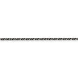 Sterling Silver Ruthenium-plated 1.7mm Twisted Tight Wheat Chain-WBC-QFC200-16