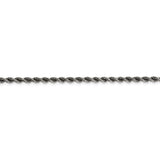 Sterling Silver Ruthenium-plated 3mm Rope Chain-WBC-QFC201-30