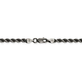 Sterling Silver Ruthenium-plated 4mm Rope Chain-WBC-QFC202-24