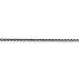 Sterling Silver Antiqued 2.2mm Solid Square Spiga Chain-WBC-QFC206-24