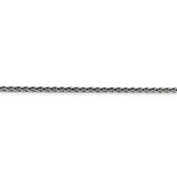 Sterling Silver Antiqued 2.2mm Solid Square Spiga Chain-WBC-QFC206-30