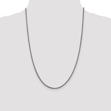 Sterling Silver Antiqued 2.2mm Solid Square Spiga Chain-WBC-QFC206-24