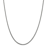 Sterling Silver Antiqued 2.2mm Solid Square Spiga Chain-WBC-QFC206-24