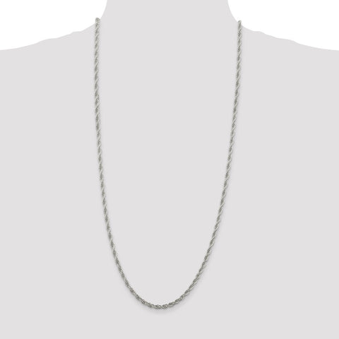 Sterling Silver 3.8mm Loose Rope Chain-WBC-QFC208-30