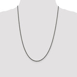 Sterling Silver Ruthenium-plated 2.3mm Rope Chain-WBC-QFC209-24