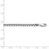 Sterling Silver Antiqued 3.6mm Round Box Chain-WBC-QFC216-16