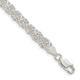 Sterling Silver 4.75mm Rounded Byzantine Chain-WBC-QFC221-7