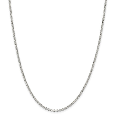 Sterling Silver 2.5mm Rolo Chain-WBC-QFC2-18