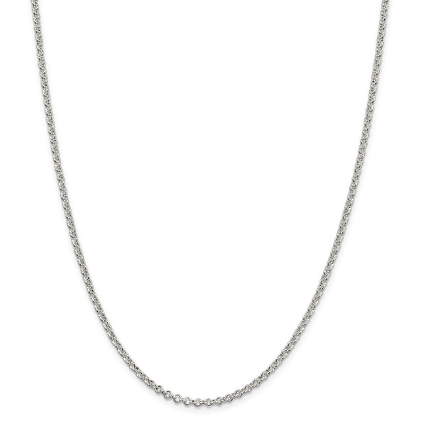 Sterling Silver 2.5mm Rolo Chain-WBC-QFC2-24