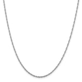 Sterling Silver Rhodium-plated 2mm Loose Rope Chain-WBC-QFC46R-16