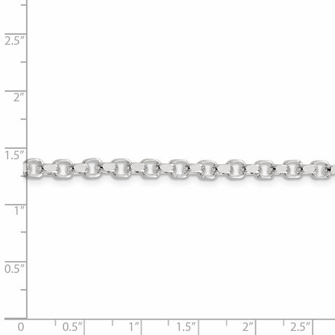 Sterling Silver 4mm Diamond-cut Rolo Chain-WBC-QFC50-8