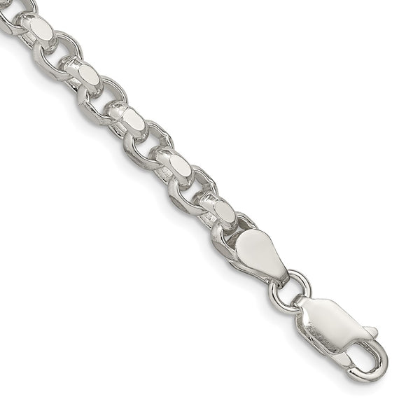 Sterling Silver 4mm Diamond-cut Rolo Chain-WBC-QFC50-8