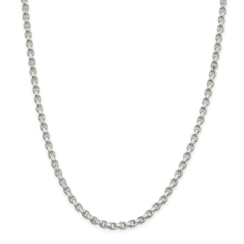 Sterling Silver 4mm Diamond-cut Rolo Chain-WBC-QFC50-20