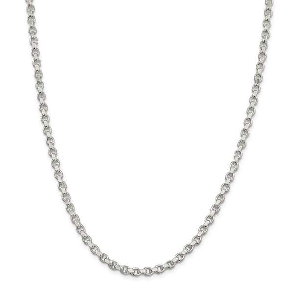 Sterling Silver 4mm Diamond-cut Rolo Chain-WBC-QFC50-18