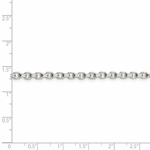 Sterling Silver 3.5mm Diamond-cut Rolo Chain-WBC-QFC51-26