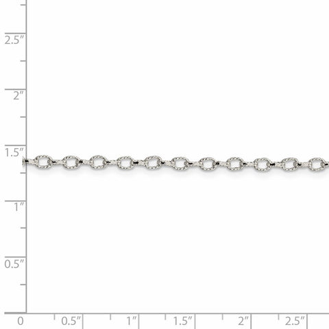 Sterling Silver 3mm Fancy Patterned Rolo Chain-WBC-QFC56-22