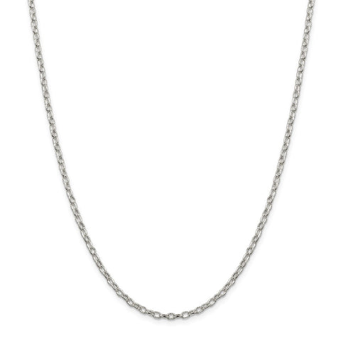 Sterling Silver 3mm Fancy Patterned Rolo Chain-WBC-QFC56-24