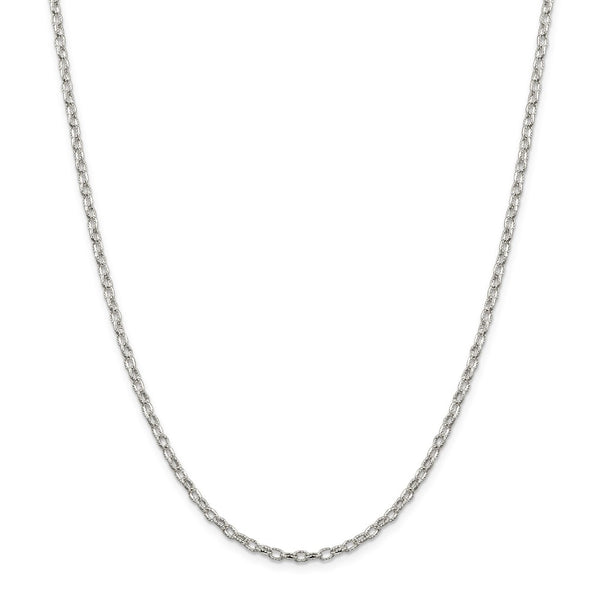 Sterling Silver 3mm Fancy Patterned Rolo Chain-WBC-QFC56-30