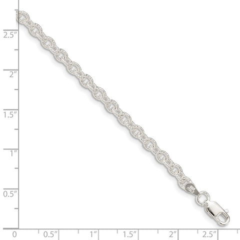 Sterling Silver 3.75mm Fancy Patterned Rolo Chain-WBC-QFC59-26