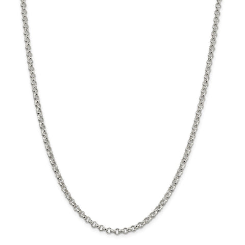 Sterling Silver 4mm Rolo Chain-WBC-QFC5-20