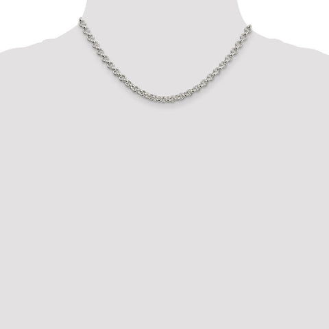 Sterling Silver 5mm Rolo Chain-WBC-QFC6-16