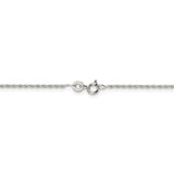 Sterling Silver Rhodium-plated 1.3mm Loose Rope Chain-WBC-QFC67R-16