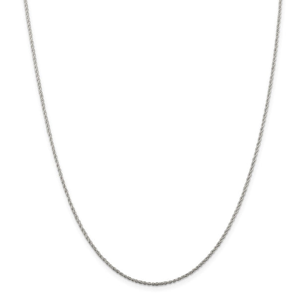 Sterling Silver Rhodium-plated 1.3mm Loose Rope Chain-WBC-QFC67R-16
