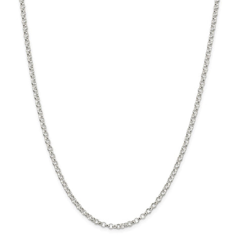 Sterling Silver 3mm Rolo Chain-WBC-QFC74-42