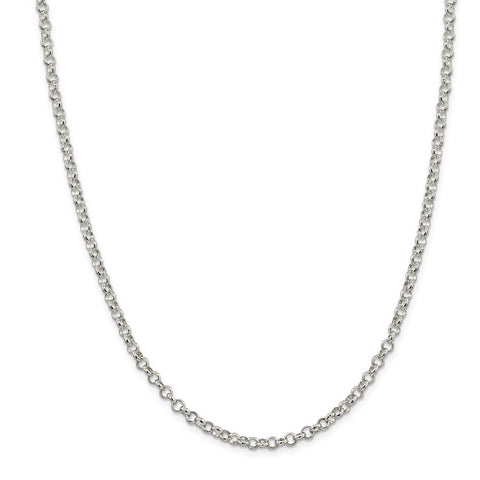 Sterling Silver 4mm Rolo Chain-WBC-QFC75-28