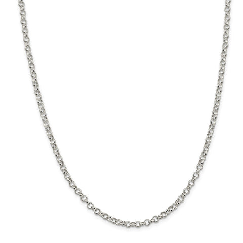 Sterling Silver 4mm Rolo Chain-WBC-QFC75-36