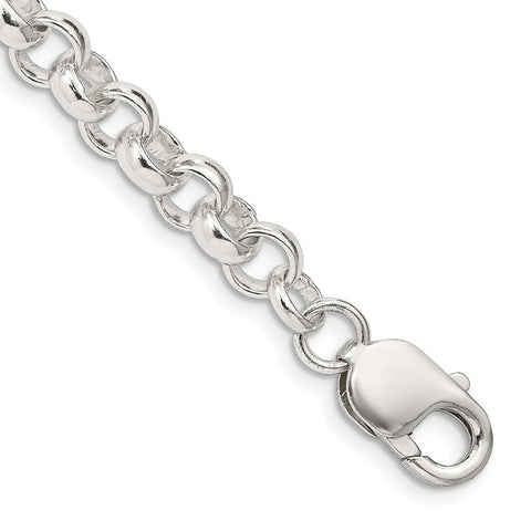 Sterling Silver 6.75mm Rolo Chain-WBC-QFC78-8