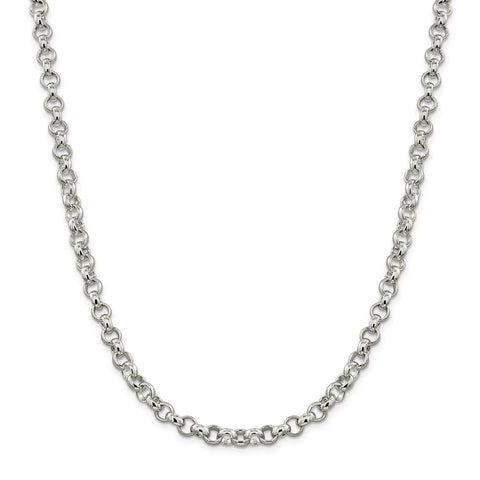 Sterling Silver 6.75mm Rolo Chain-WBC-QFC78-16