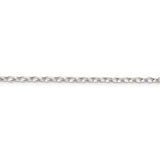 Sterling Silver 2.5mm Oval Fancy Rolo Chain Anklet-WBC-QFC85-9