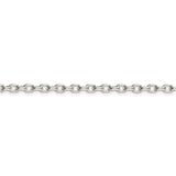 Sterling Silver 3.2mm Oval Fancy Rolo Chain-WBC-QFC86-22