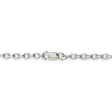 Sterling Silver 3.2mm Oval Fancy Rolo Chain-WBC-QFC86-22