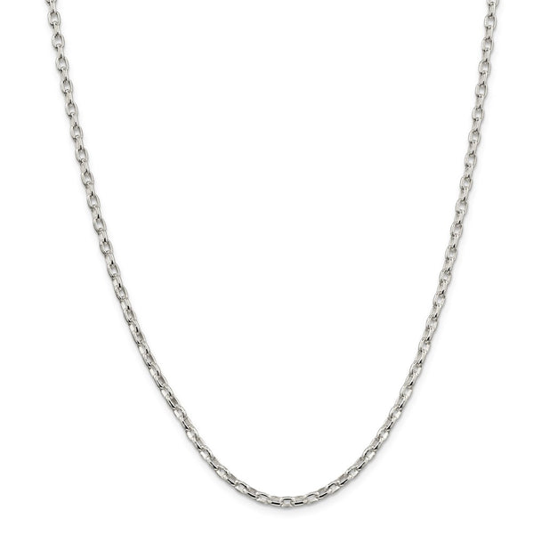 Sterling Silver 3.2mm Oval Fancy Rolo Chain-WBC-QFC86-26