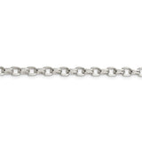 Sterling Silver 4.4mm Oval Fancy Rolo Chain-WBC-QFC87-20