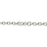 Sterling Silver 4.4mm Oval Fancy Rolo Chain-WBC-QFC87-24