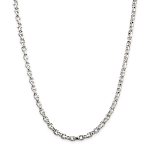 Sterling Silver 4.4mm Oval Fancy Rolo Chain-WBC-QFC87-20