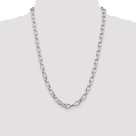 Sterling Silver 8mm Fancy Rolo Chain-WBC-QFC89-24