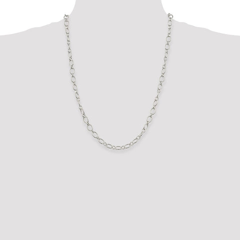 Sterling Silver 6.1mm Fancy Patterned Rolo Chain-WBC-QFC92-24