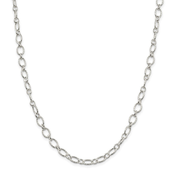 Sterling Silver 6.1mm Fancy Patterned Rolo Chain-WBC-QFC92-20