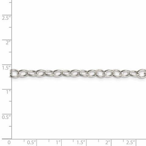 Sterling Silver 5.3mm Oval Cable Chain-WBC-QFC95-22