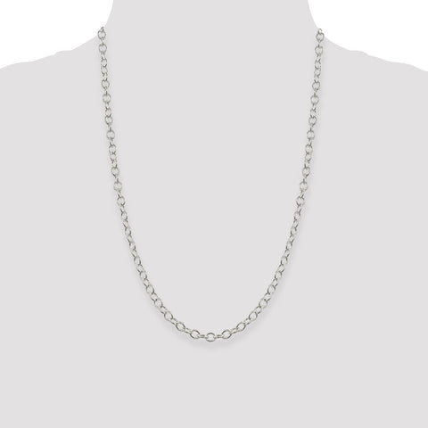 Sterling Silver 5.3mm Oval Cable Chain-WBC-QFC95-24