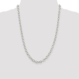 Sterling Silver 6.8mm Oval Cable Chain-WBC-QFC97-24